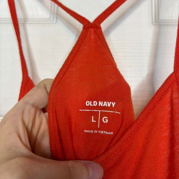 Old Navy XL Strappy Tank Top Coral Basic Y2K Layering Summer Casual Core - Picture 3 of 5